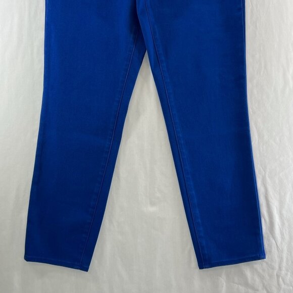 Talbots Flawless Slim Ankle Jeans Womens 10 Mid Rise Stretch Denim Zip Fly Blue - Picture 4 of 13